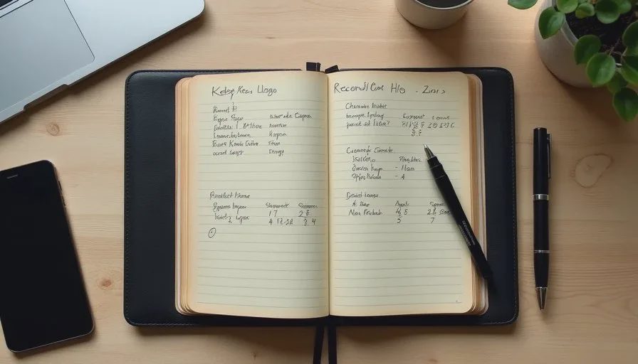 Dana’s keep-it or return-it notes from real device use Open notebook with handwritten keep-or-return notes about tech devices on a wooden desk next to a laptop and a simple pen.